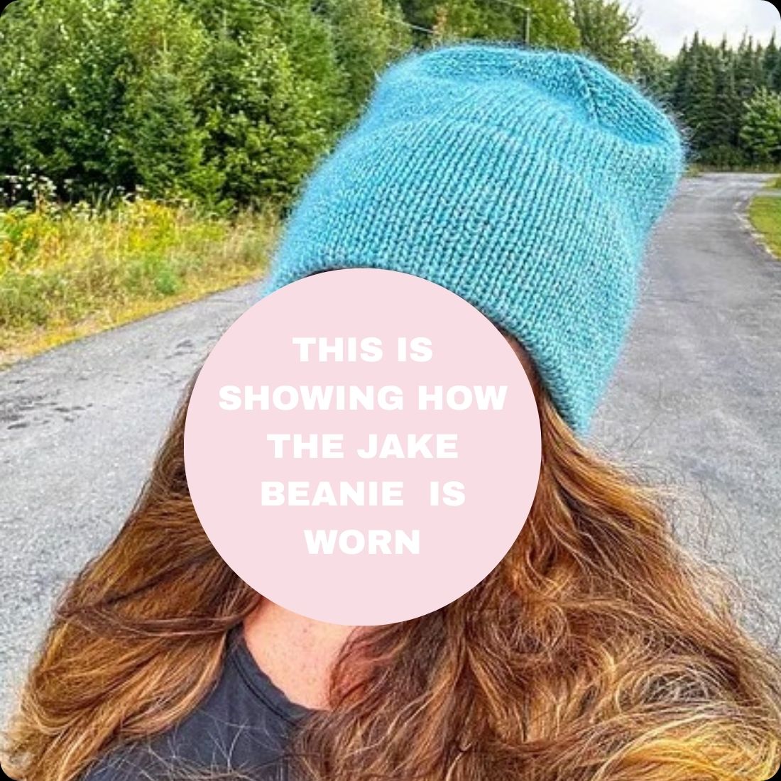 Navy blue Flecked Merino Beanie, Double Brim extra warm hand knitted