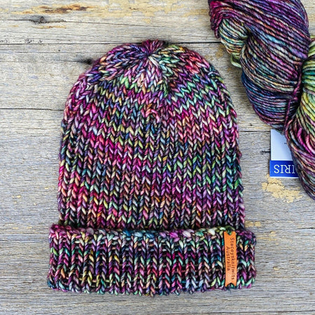 Basic Ribbed Beanie Pattern, Beginner Knitting Pattern Hats