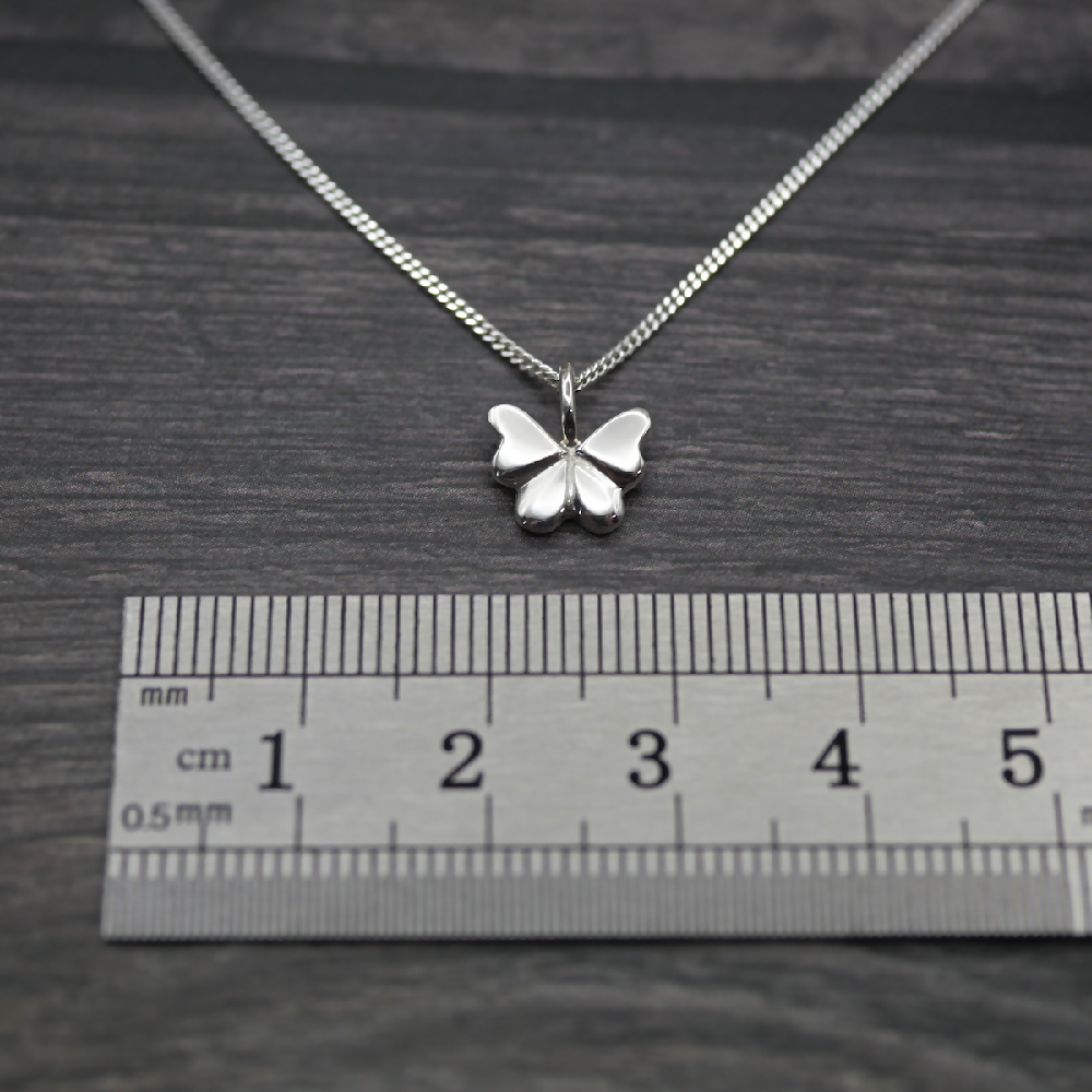 tiny butterfly sterling silver pendant ruler cm sml