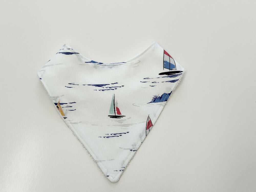 Sailboat bandana bib