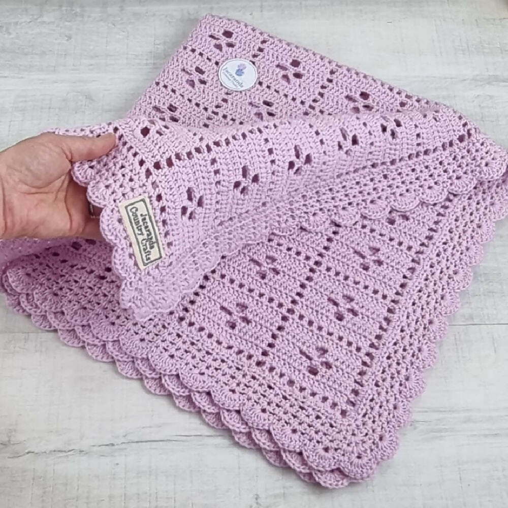 Pink Merino Baby Blanket Totem