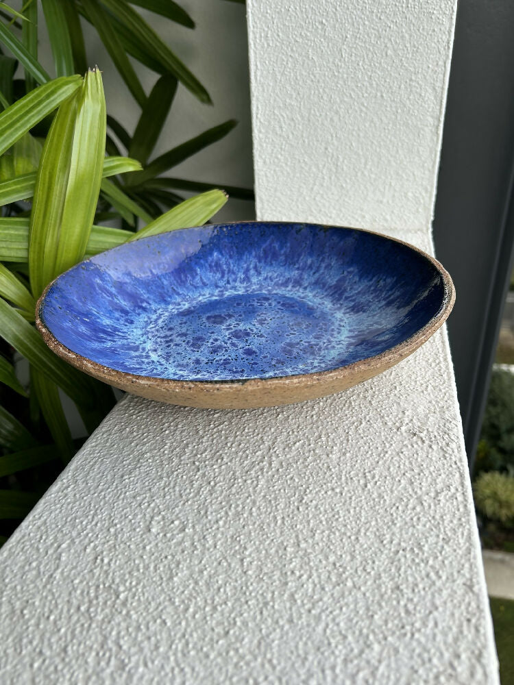 Blue cosmic serving bowl