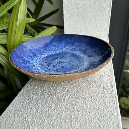 Blue cosmic serving bowl