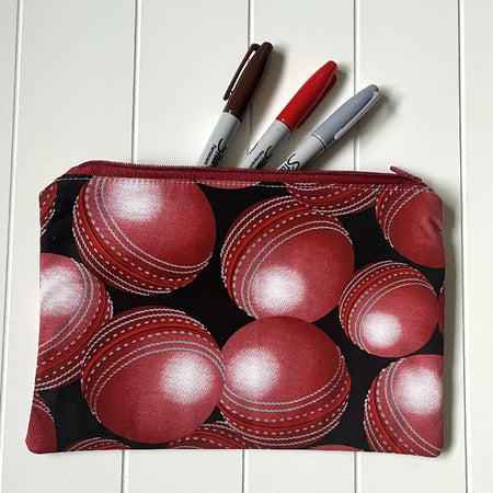 Cricket balls pencil case