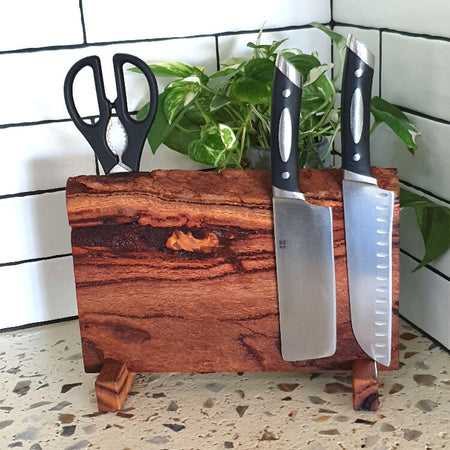 Magnetic Nine Knife Block,(Double Sided) Made in WA,Knife Holder, Knife Block, Free Standing