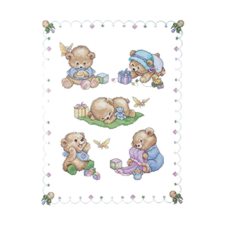 Baby Bears baby cot quilt