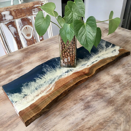 Live Edge Timber and Resin Wild Ocean Serving Platter