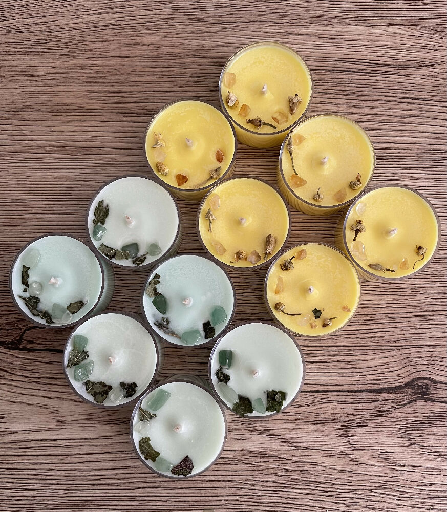 Green Aventurine Tea Lights