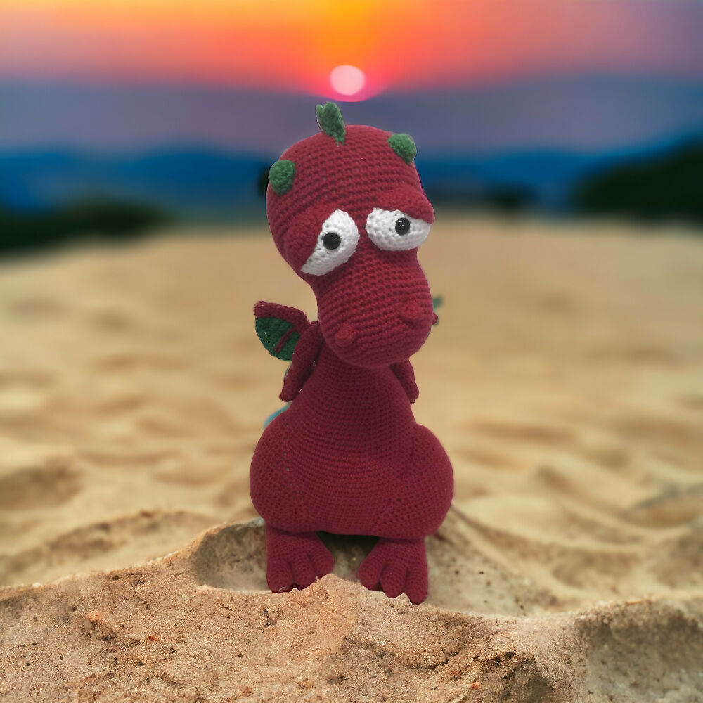 Crochet Shy Dinosaur