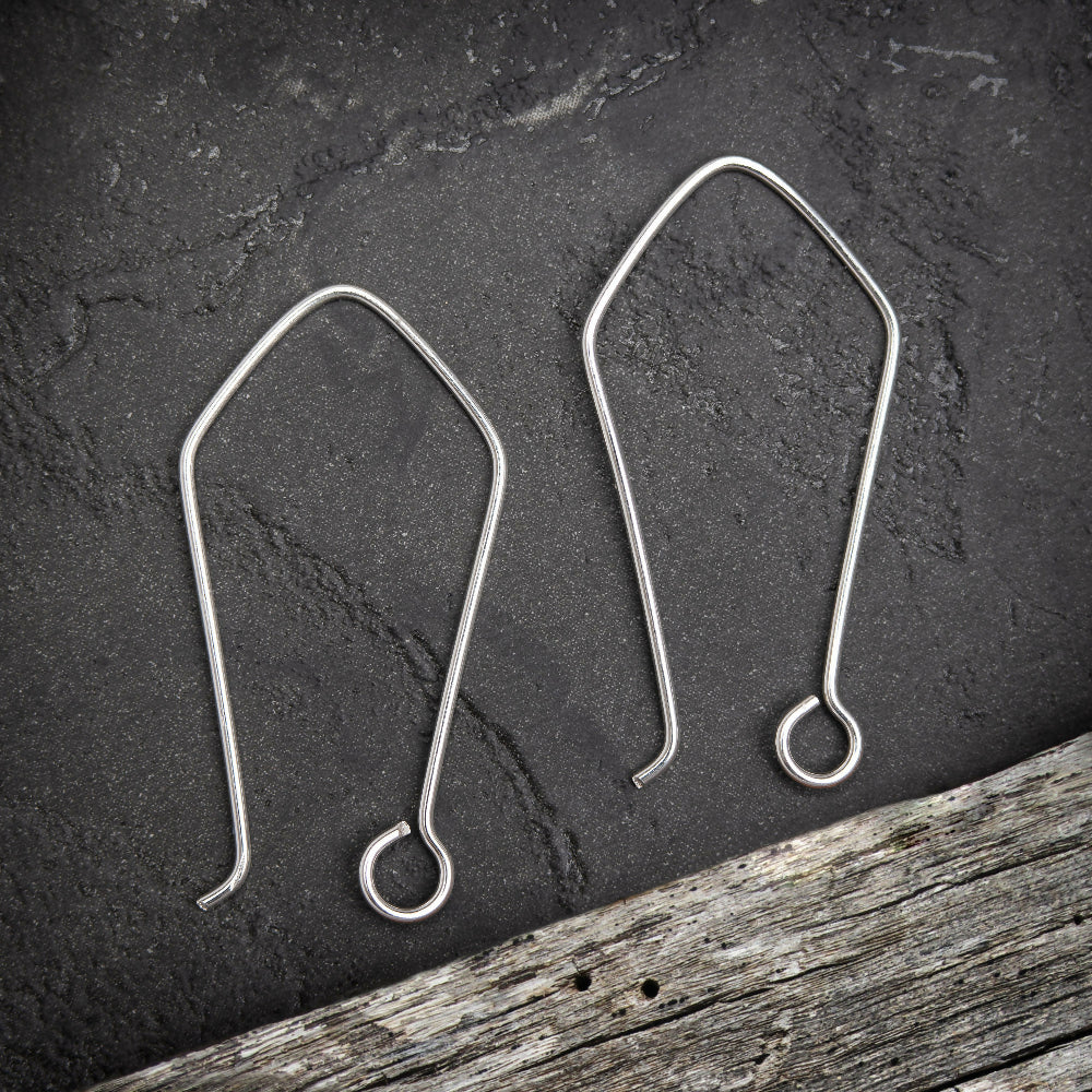 Silver Marquise Hooks