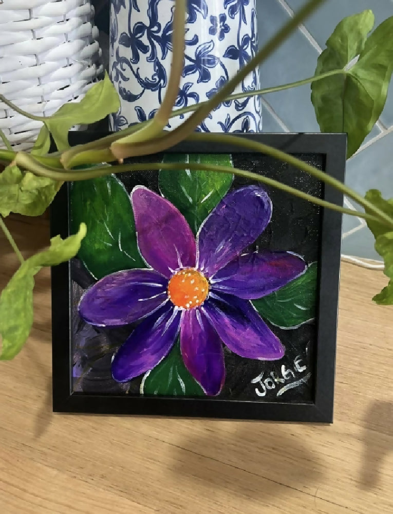 Small framed acrylic painting