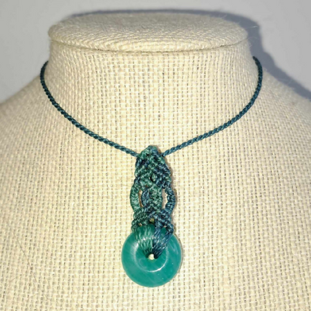 Amazonite Micro Macrame Necklace