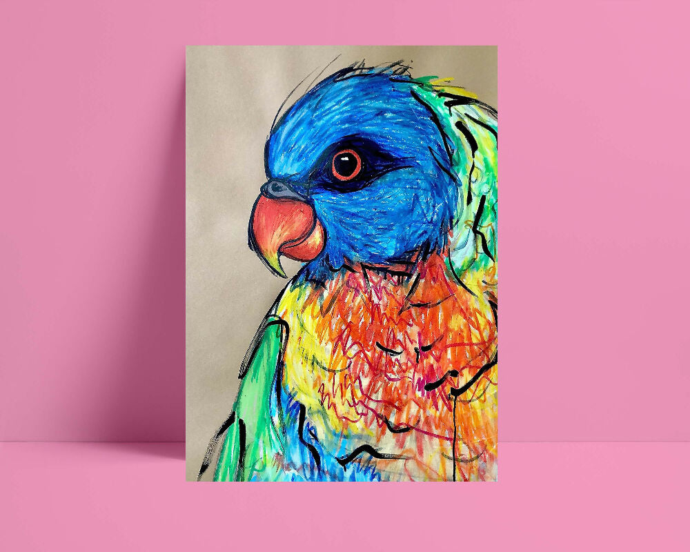 Rainbow Lorikeet Print A3