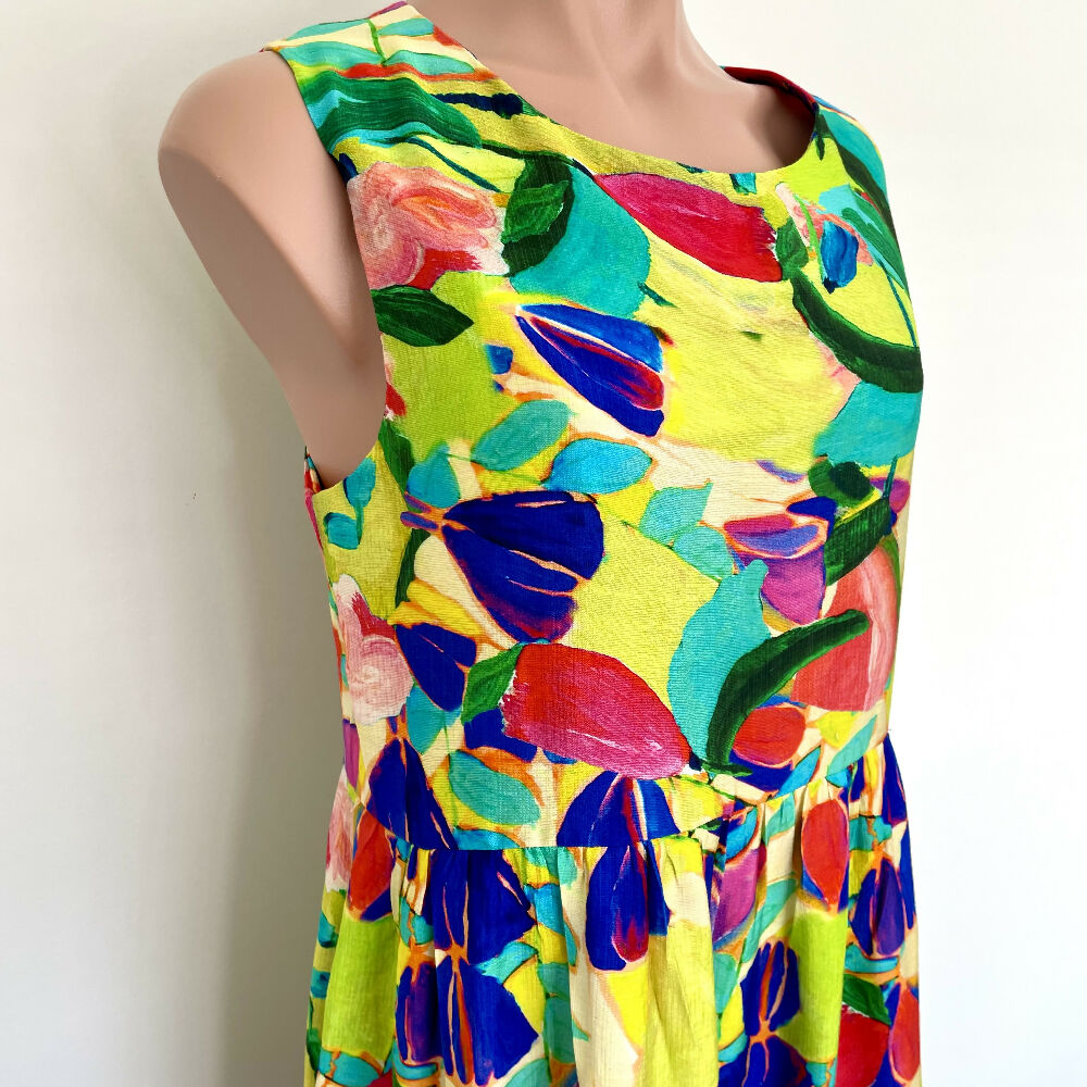 Bella Dress - Neon Floral