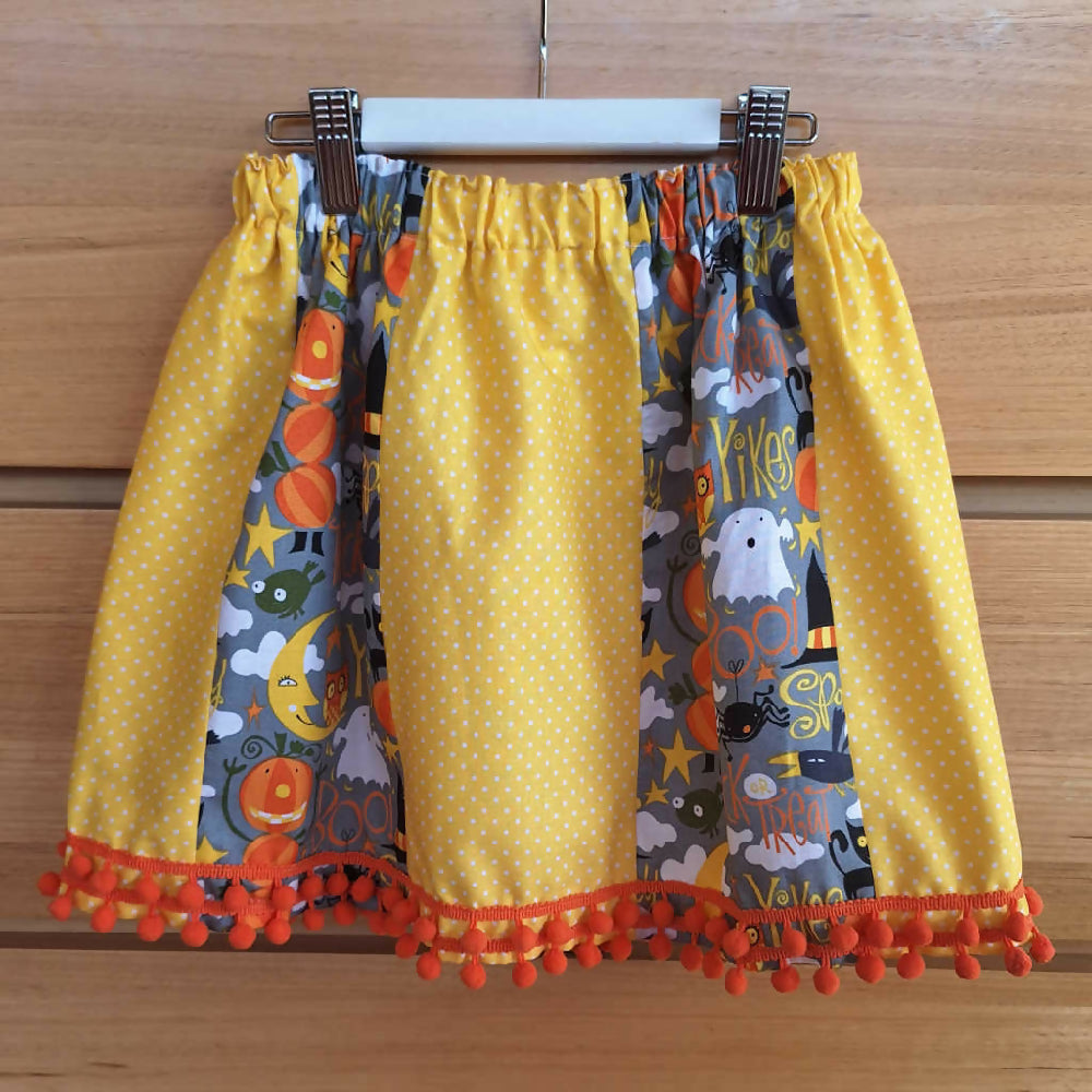 Halloween Skirt | Hairclips & Scrunchie Set |Size 5