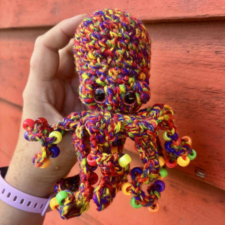 Octopus Beaded Fidget Toy Bright