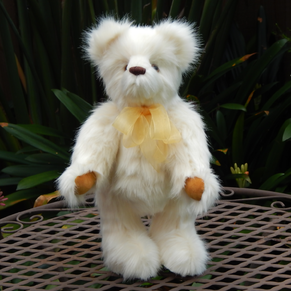 One of a Kind Collectable Cream Teddy Bear