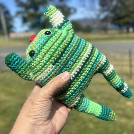 Sploot Frog Funny Crochet Toy