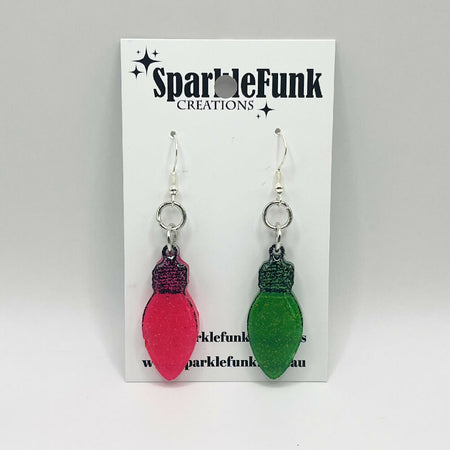 Christmas lights earrings