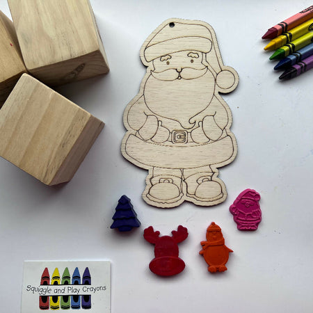 Christmas Crayon Colouring in Pack: Santa