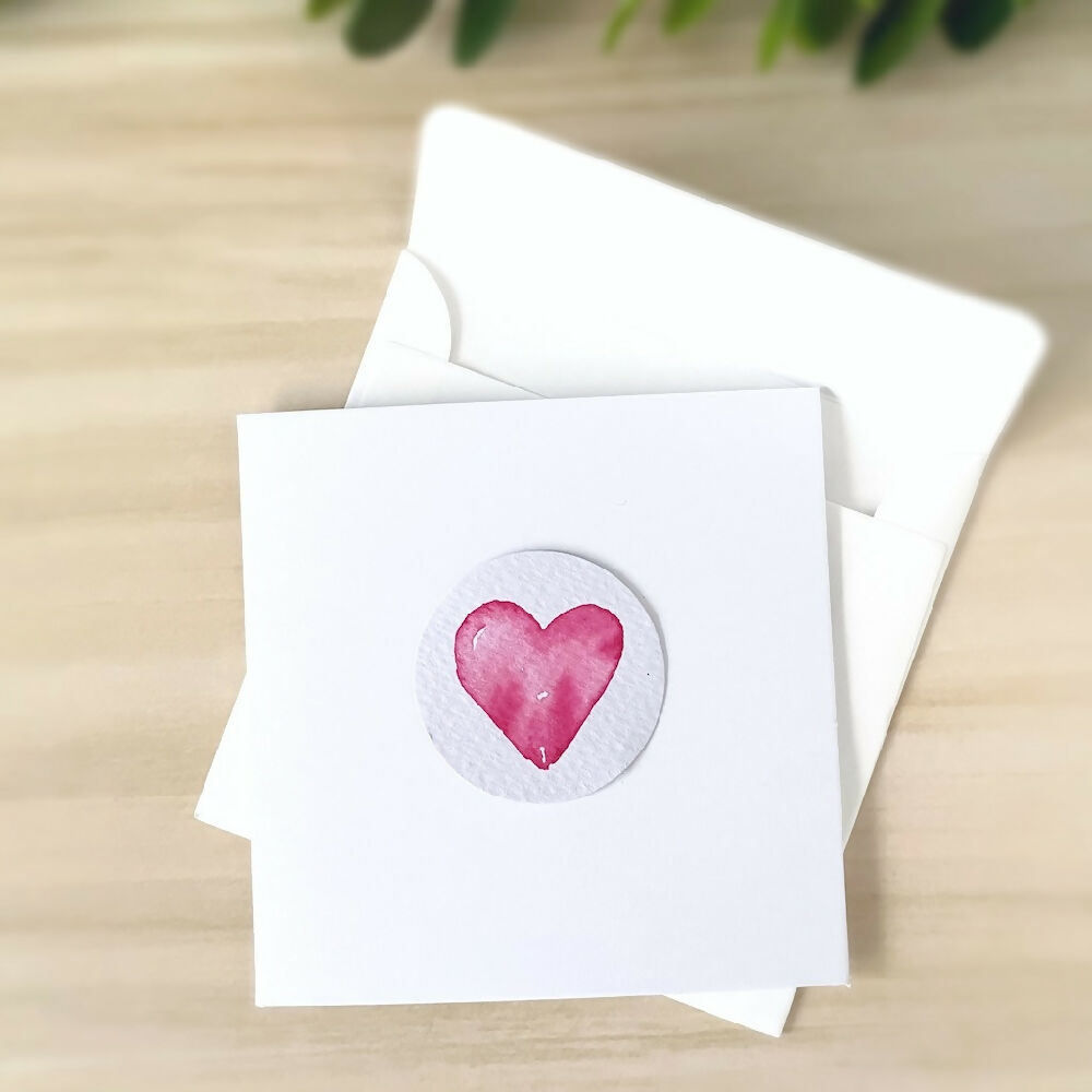 Australian-artist-handmade-9.5x9.5mm-Heart-Greeting-Cards-Blank-e