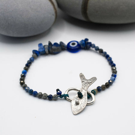 SAMI bracelet, sterling silver & gemstones | lapis lazuli