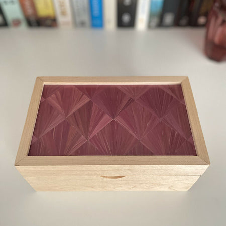 Maple Box with Straw Marquetry Lid