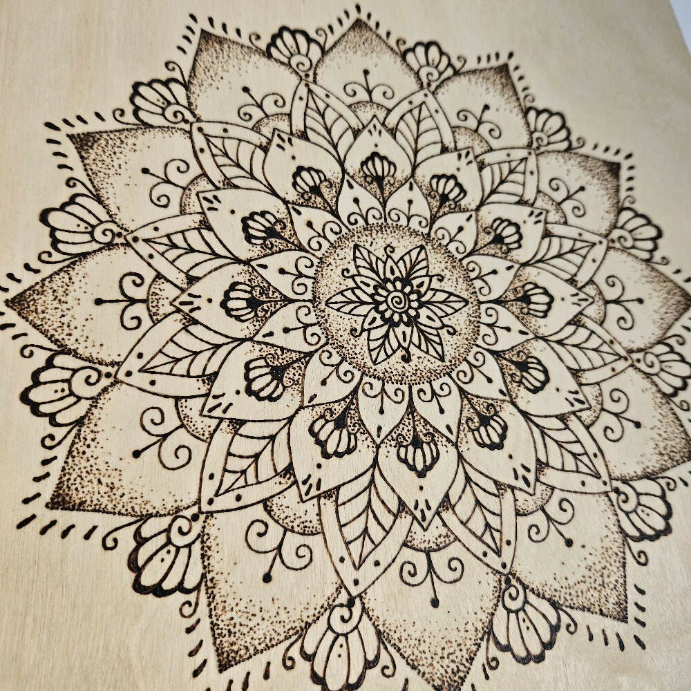 Wood Art Piece - The Mandala Series - 'New Beginnings Mandala'