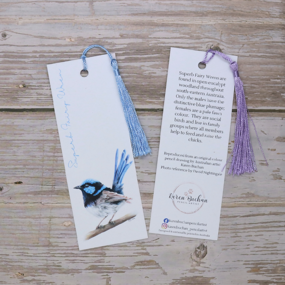 Australian-artist-illustration-bookmark-superb-fairy-wren