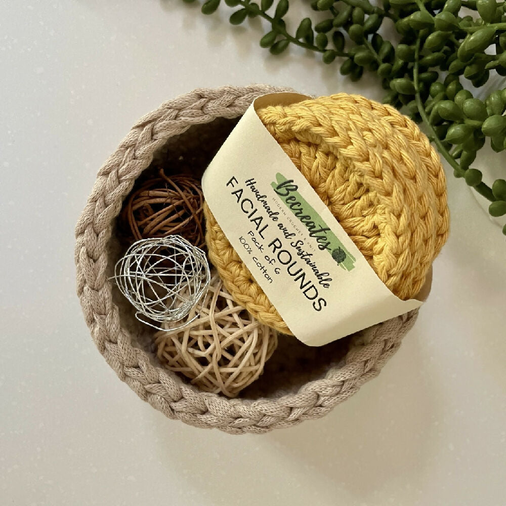 Natural Crochet handmade basket | Mini | Home decor