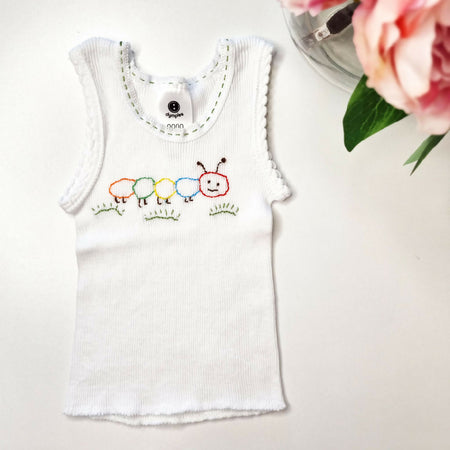 Baby Singlets with Embroidery and Smocking - Gender Neutral - FREE POSTAGE