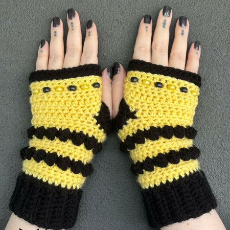 Bumblebee Fidget Gloves Crochet Pattern