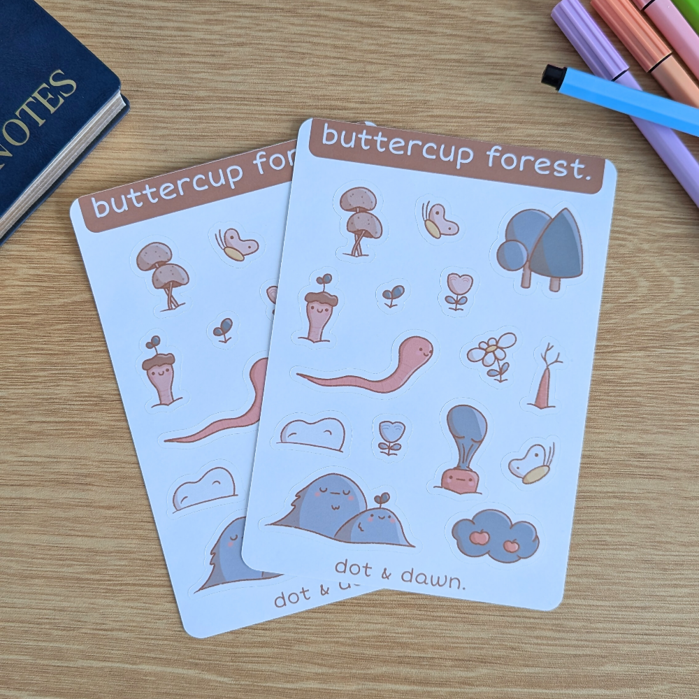 buttercup forest sticker sheet