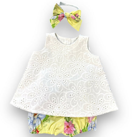 SIZE 00 Lemon roses and Anglaise lace Baby Swing SET