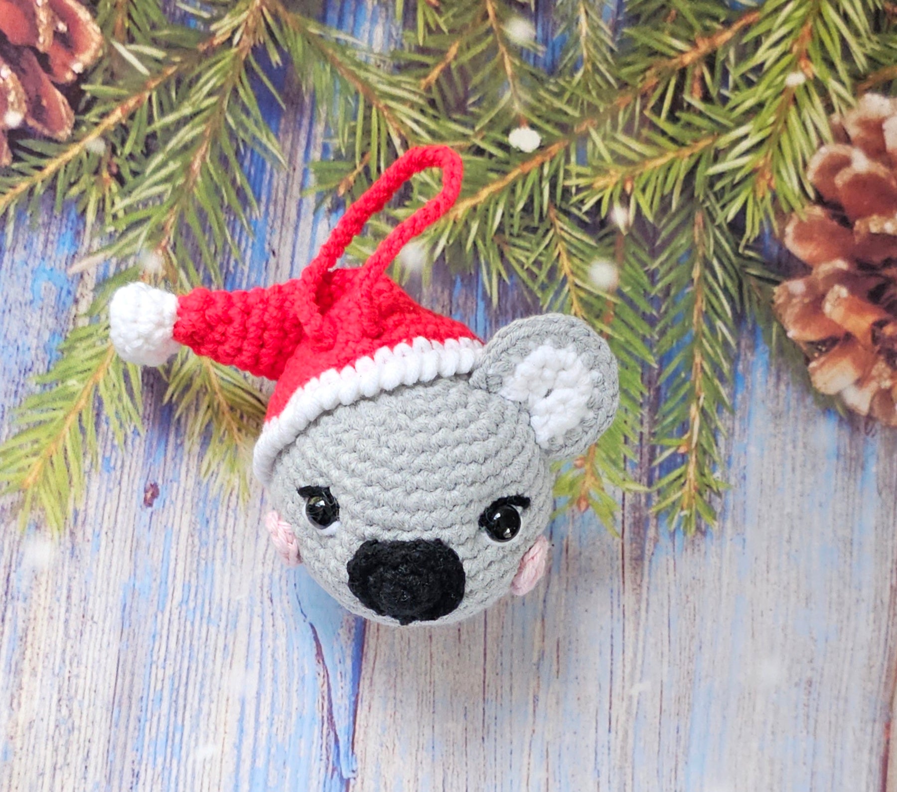 Crocheted Heirloom Aussie Native Animal Christmas Decoration - KOALA
