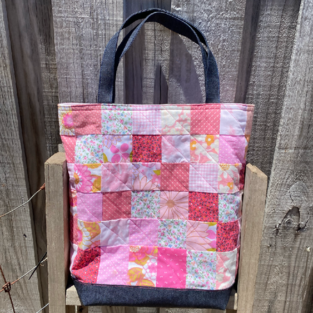 Pink Heritage Tote Bag Vintage Upcycled