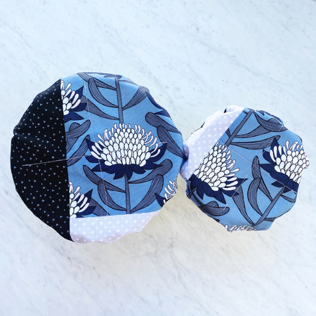 Waratah Reusable fabric bowl covers. Set of two. Proofing cloths.