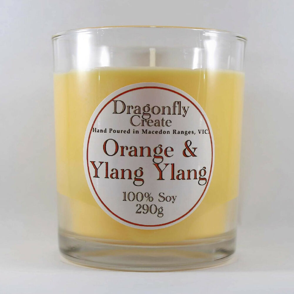 Orange & Ylang Ylang | 100% Soy Wax Candle | 15/28/58 Hours