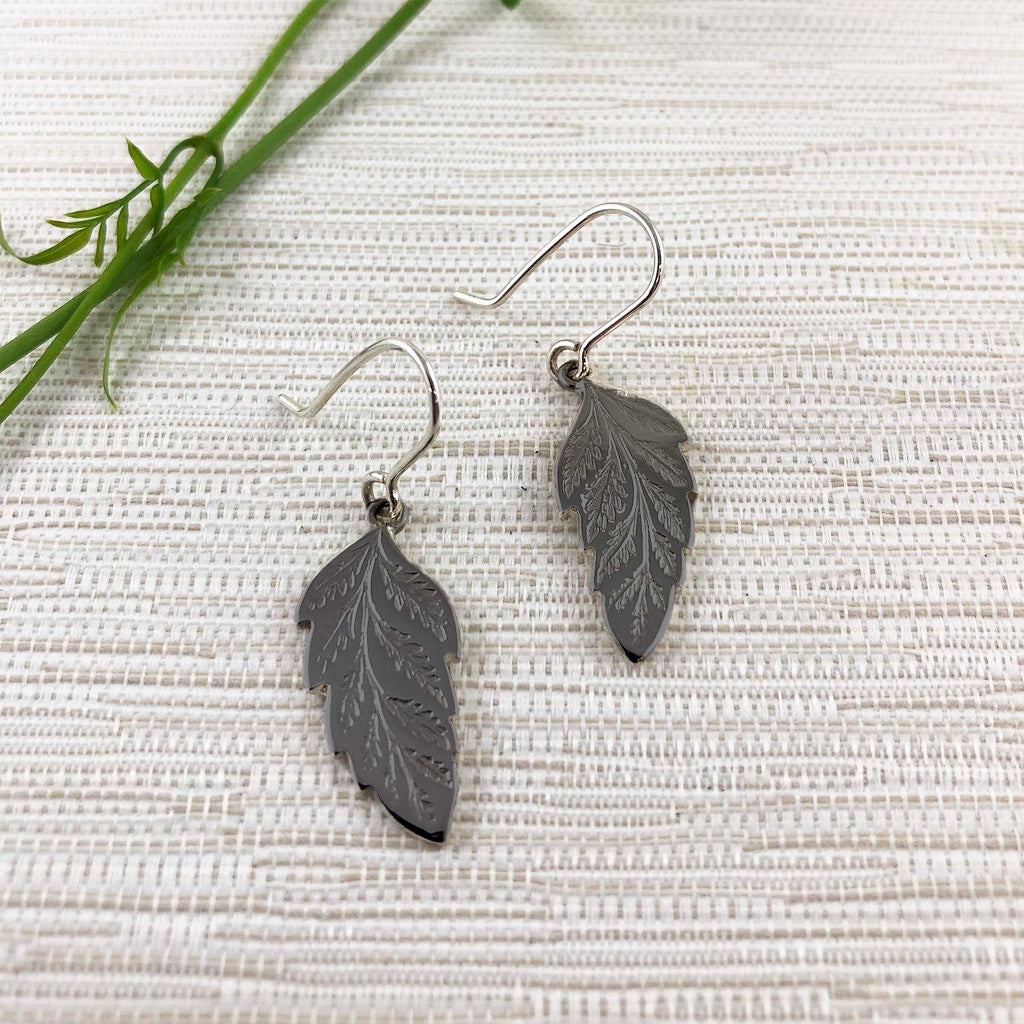 Sterling Silver Leaf Earrings