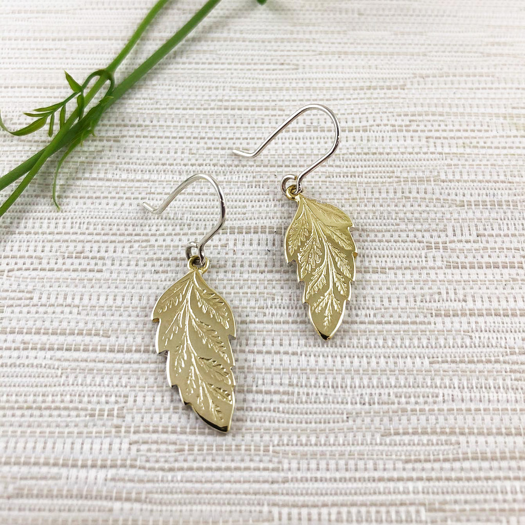Sterling Silver Leaf Earrings