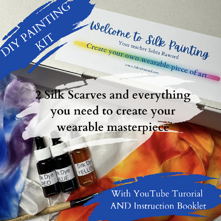DIY Silk Scarf Painting Kit, Paint At Home, Mindful Art