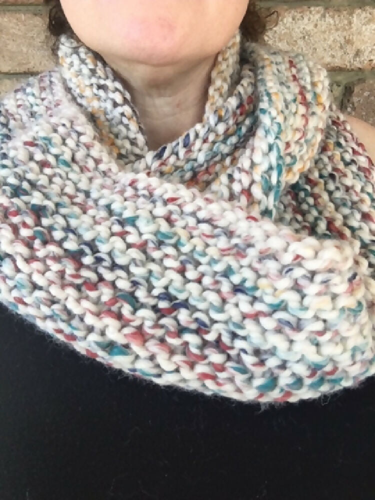 DOWNLOAD - Knitting Pattern Infinity Cowl Scarf Loopy Scarf