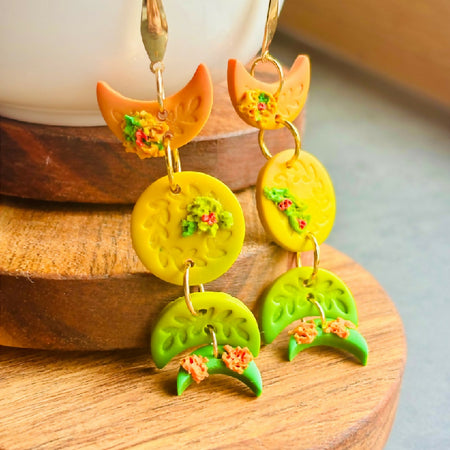 Enchanted Garden Floral Drop Earrings - Easter & Mother’s Day Gift