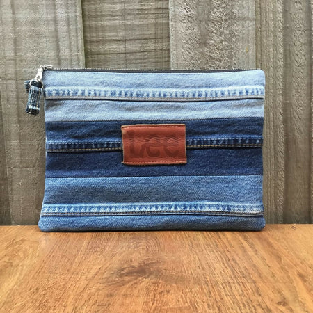 Upcycled Denim Pencil Case – Lee Patch