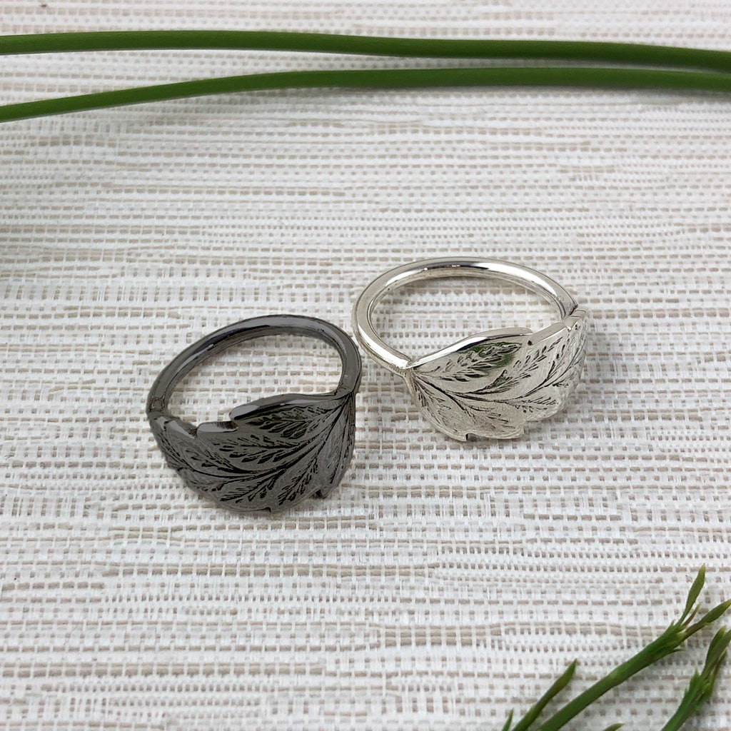 Sterling Silver Leaf Ring