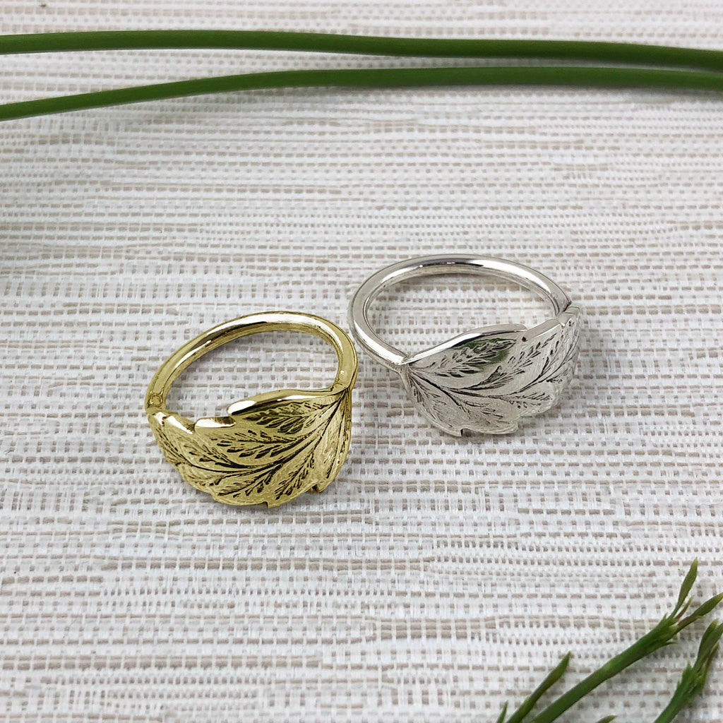 Sterling Silver Leaf Ring