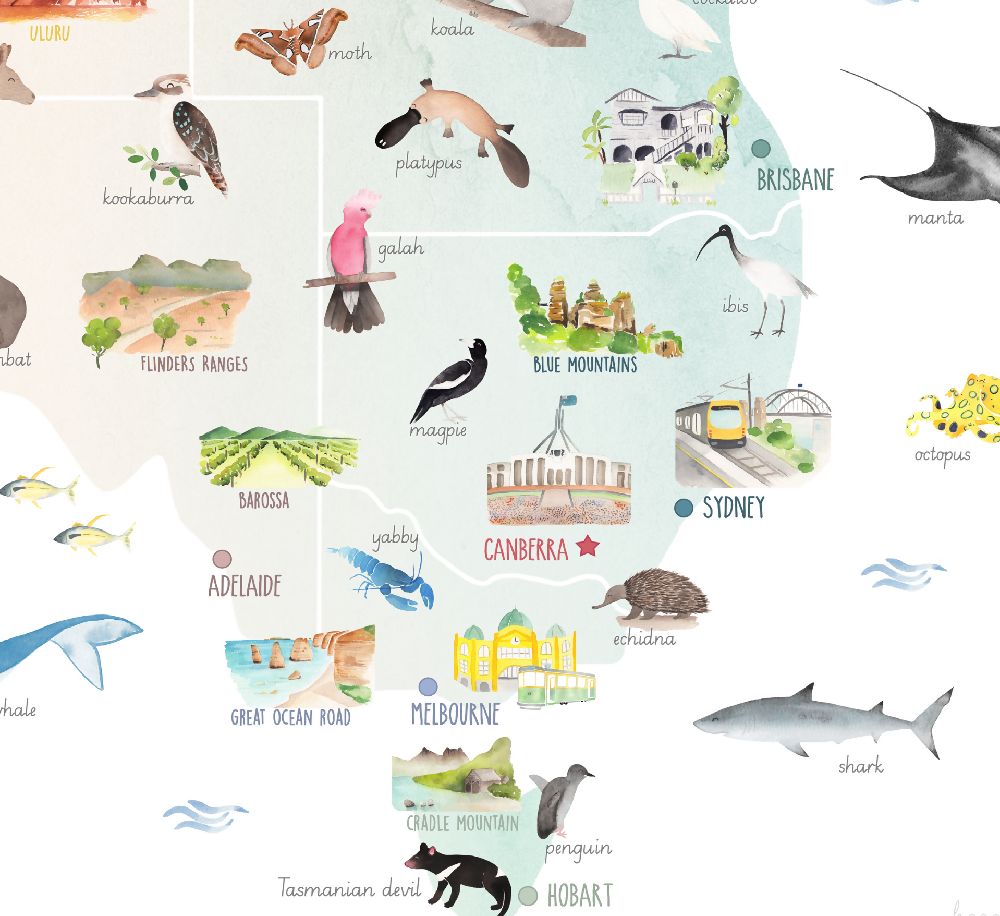 Educational-posters-Australian-animal-and-places-map5@happylazuly