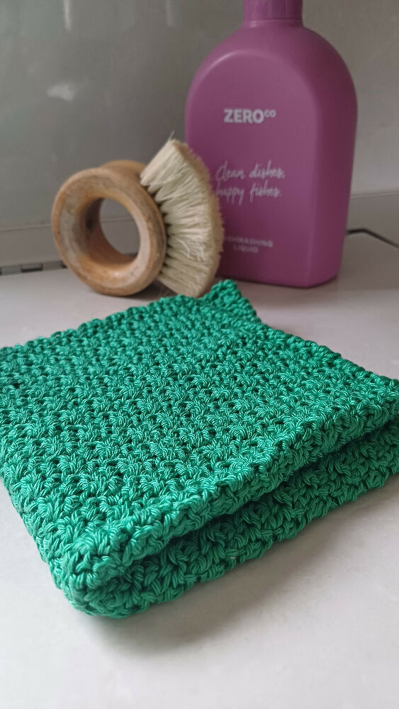 Crochet Lemon Peel Dischloth Washcloth 100% Cotton