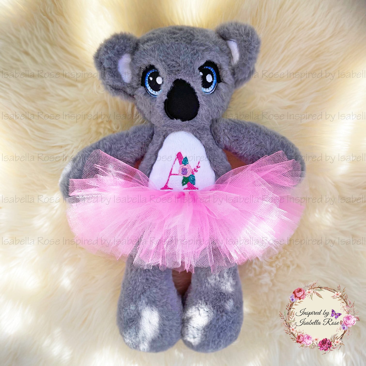 Personalised koala, Embroidered name, Made to order