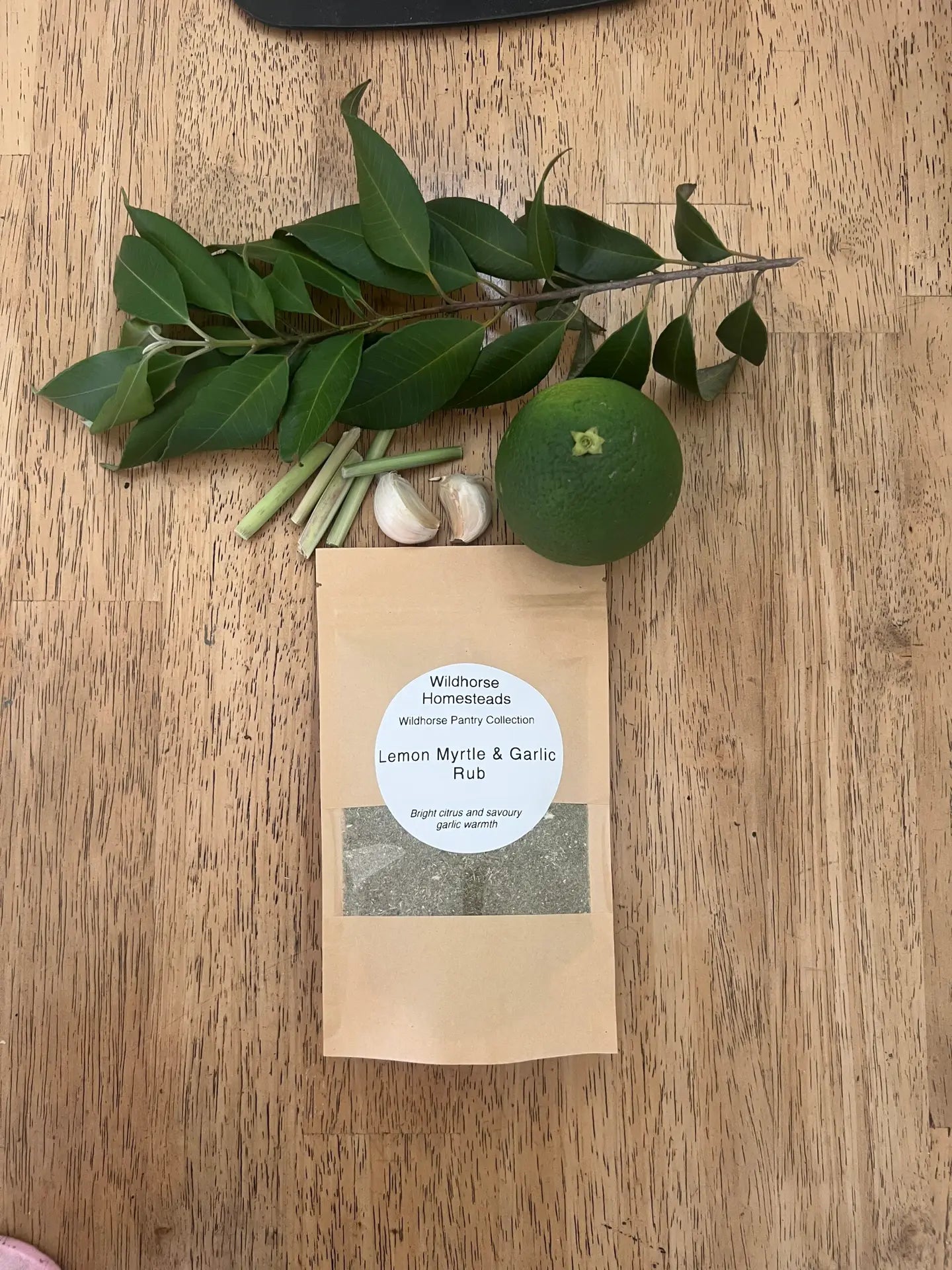 Lemon Myrtle & Garlic Rub (80g)